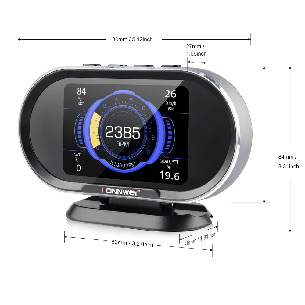 car battery trickle charger KONNWEI KW206 OBD2 Car On-Board Computer Auto Digital Computer Display OBD 2 Scanner Fuel Consumption Water Temperature Gauge best car inspection equipment