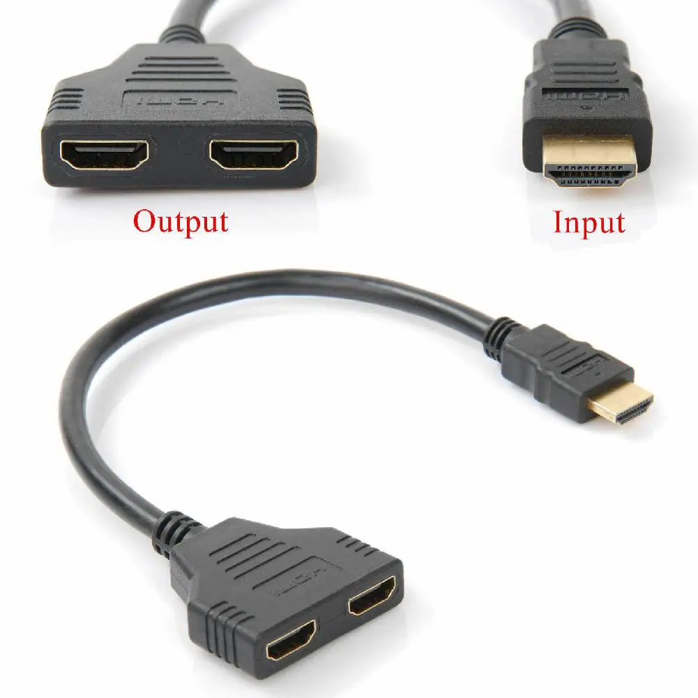 MeterMall Многофункциональный 1080P HDMI сплиттер мужчин и женщин кабель адаптер конвертер HDTV 1 вход 2 Выход адаптер конвертер