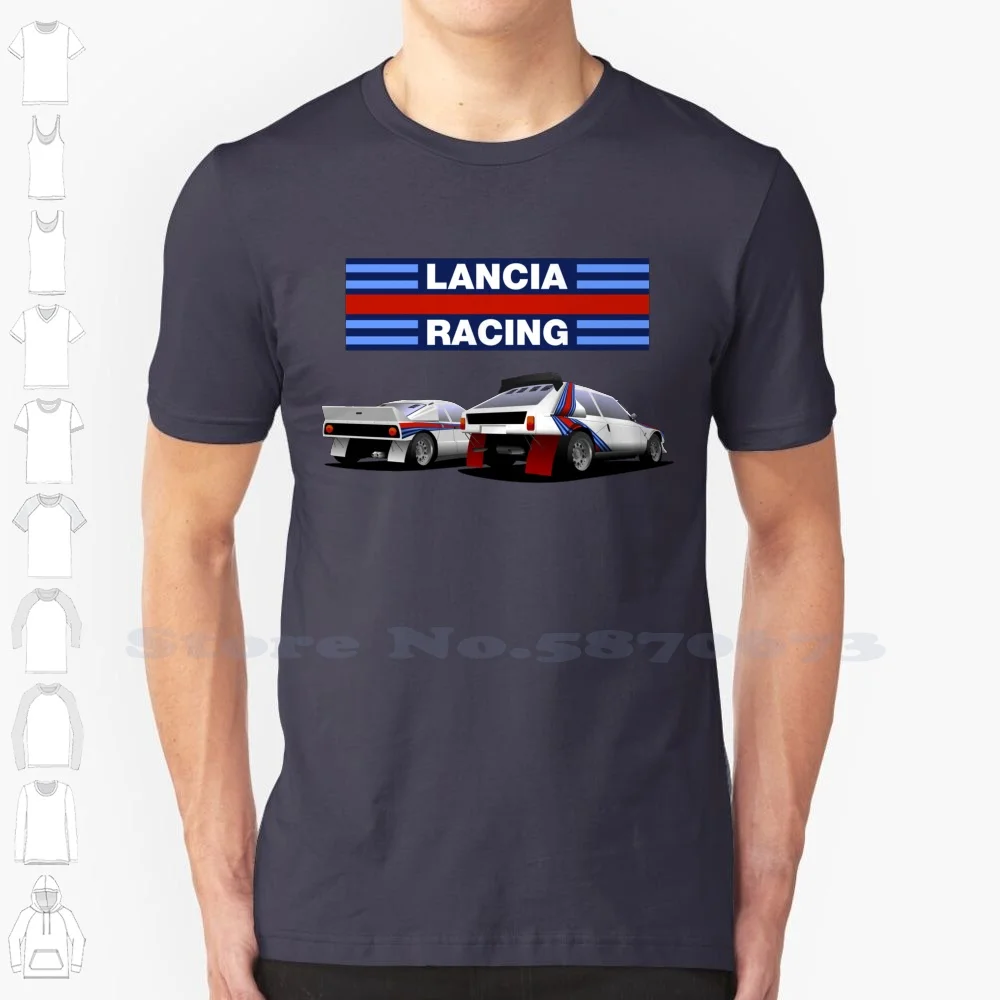 Lancia Rally - Group B Fashion Vintage Tshirt Magliette Lancia Rally 037 Delta 2Wd Martini Racing Auriol Biasion Alen Bettega
