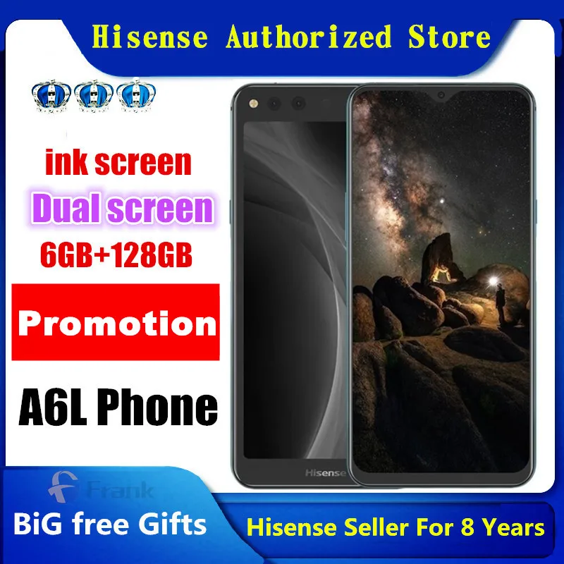Оригинальный сотовый телефон Hisense A6L Snapdragon 660 Android 9 0 6 63 дюйма двойной экран ГБ ОЗУ