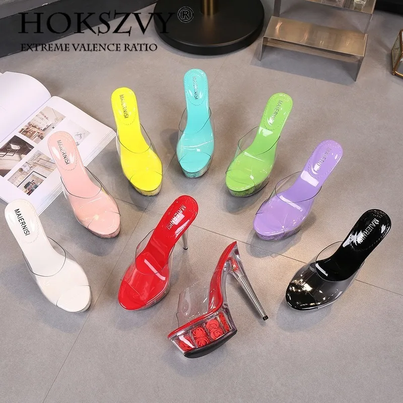 Женские босоножки на высокой платформе HOKSVZY водонепроницаемые сандалии тонком