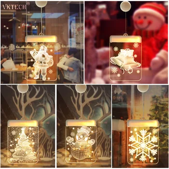 

LED Fairy String Light Hanging Wall Lamp Christmas Decorations for Home Party Window Ornament LED Night Light Christmas Gift