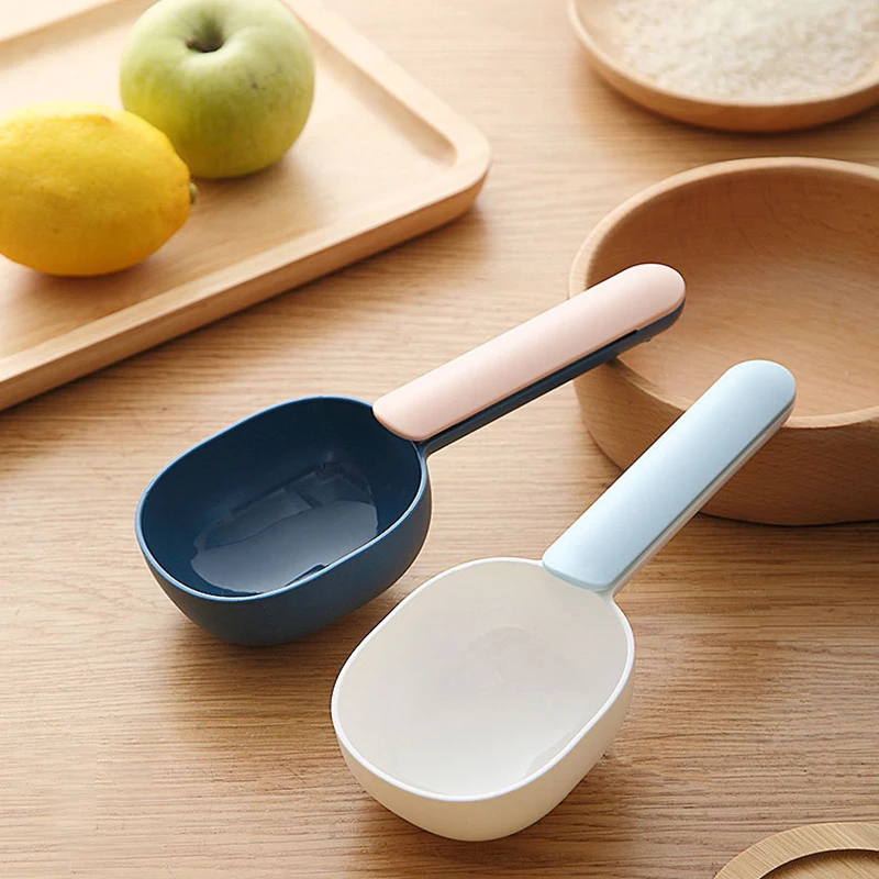 Beans Cereals Scoop Rice Spoon Kitchen Rice Shovel Flour Spoon Coarse Grains Clip Sealing Household Supplies