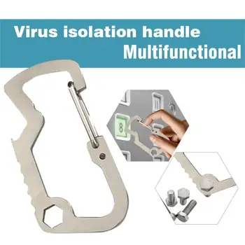 

Opener Elevator Handle Key Portable Hygiene Hand Antimicrobial Brass Door Opener Elevator Handle Key Hot！