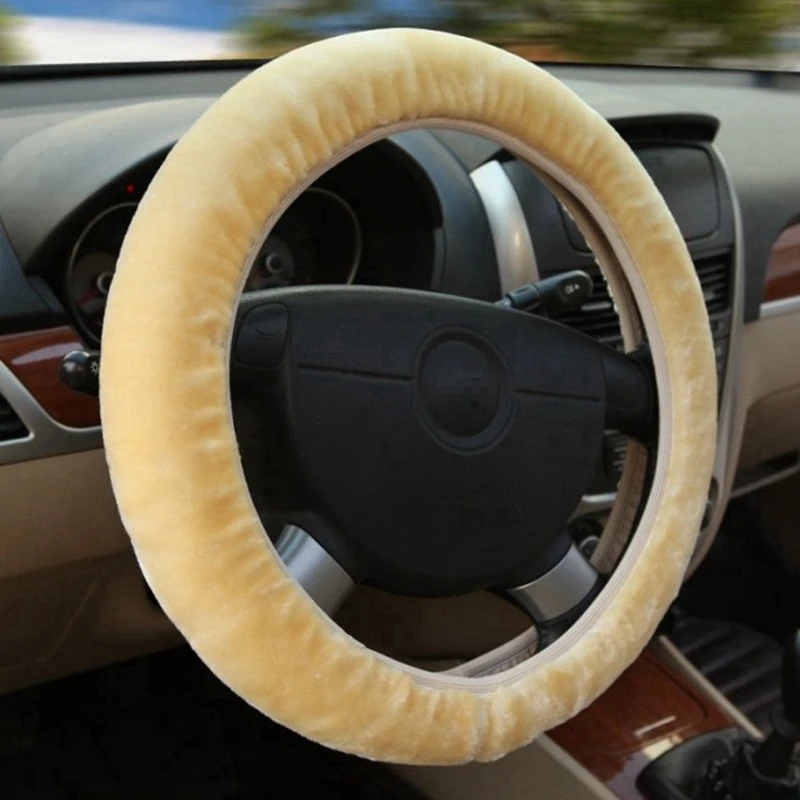 Quality Soft Warm Wool Plush Winter Car Steering Wheel Cover Universal Accessories Gifts For Lada Granta Kalina Largus | Автомобили и