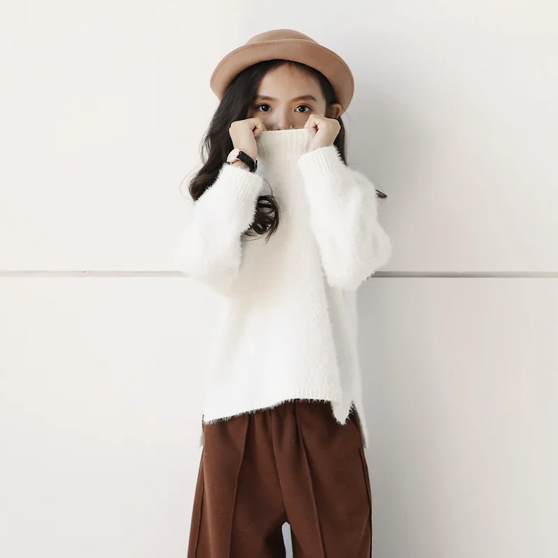 

2019 Autumn and Winter New Fashion Girls Round Collar Sweaters Baby Girls Loose Casual Sweaters Kids Knitted Pullovers, #8035