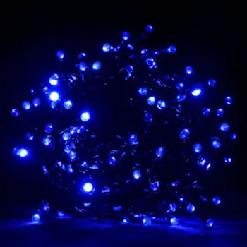 

Garland strand holiday decoration 220-230в, cord black 100 led blue solar street, ip65.