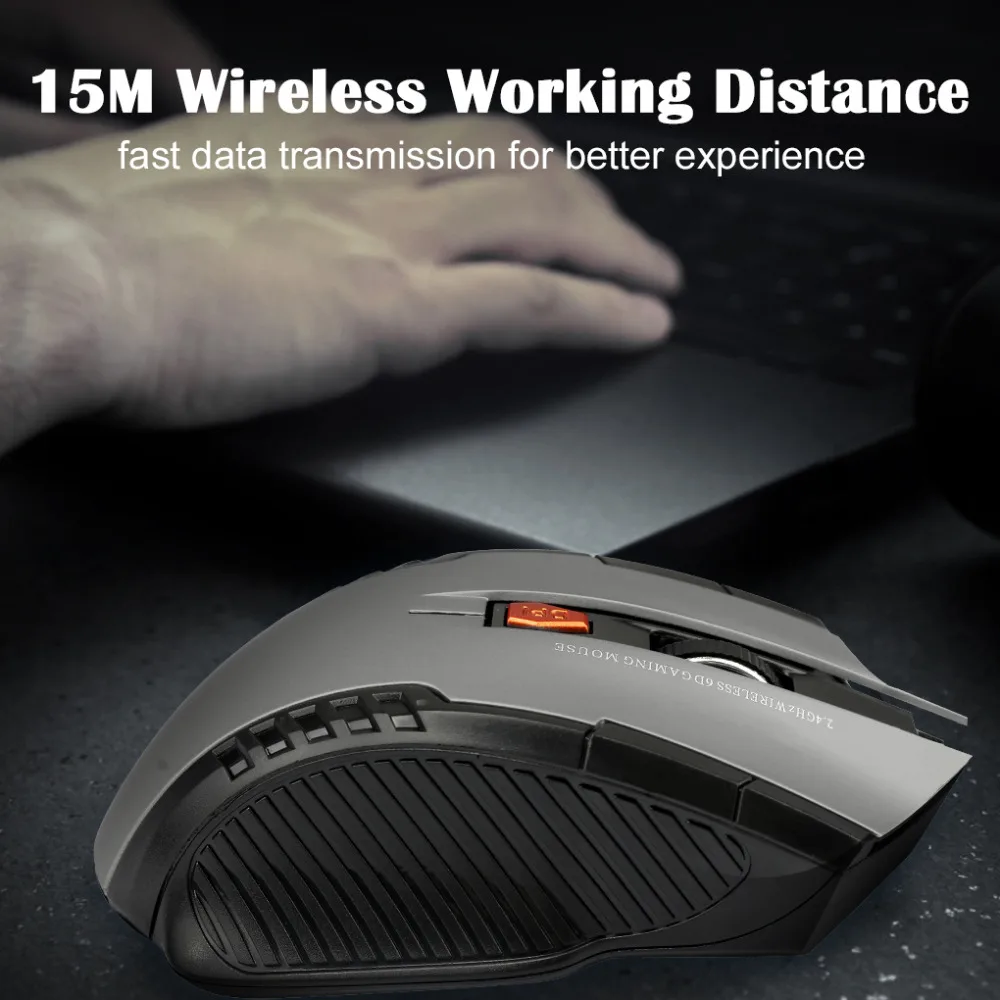 Мышь геймер 2,4 ГГц беспроводной компьютер PC ноутбук Profissional игры 1600 dpi 2000 dpi USB оптическая s Gamer симметричный дизайн 6D