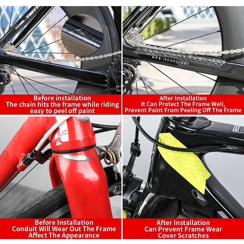 MUQZI protezione telaio telaio bici adesivo antigraffio protezione catena  MTB accessori bici pieghevoli da strada