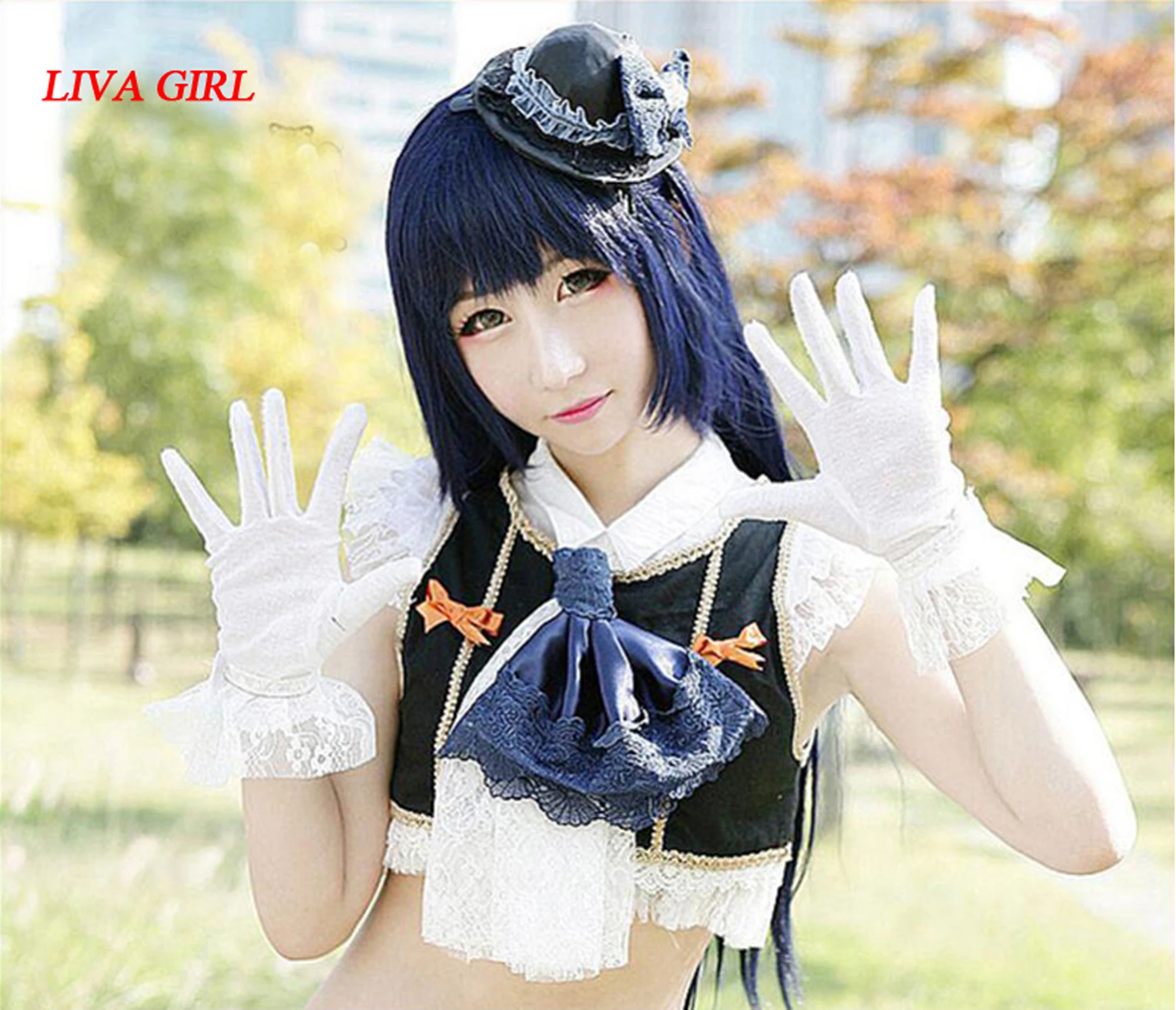 LIVA GIRL Love Live! Косплей парик костюм play Umi Sonoda волосы длинные 100 см M Тип стиль темно