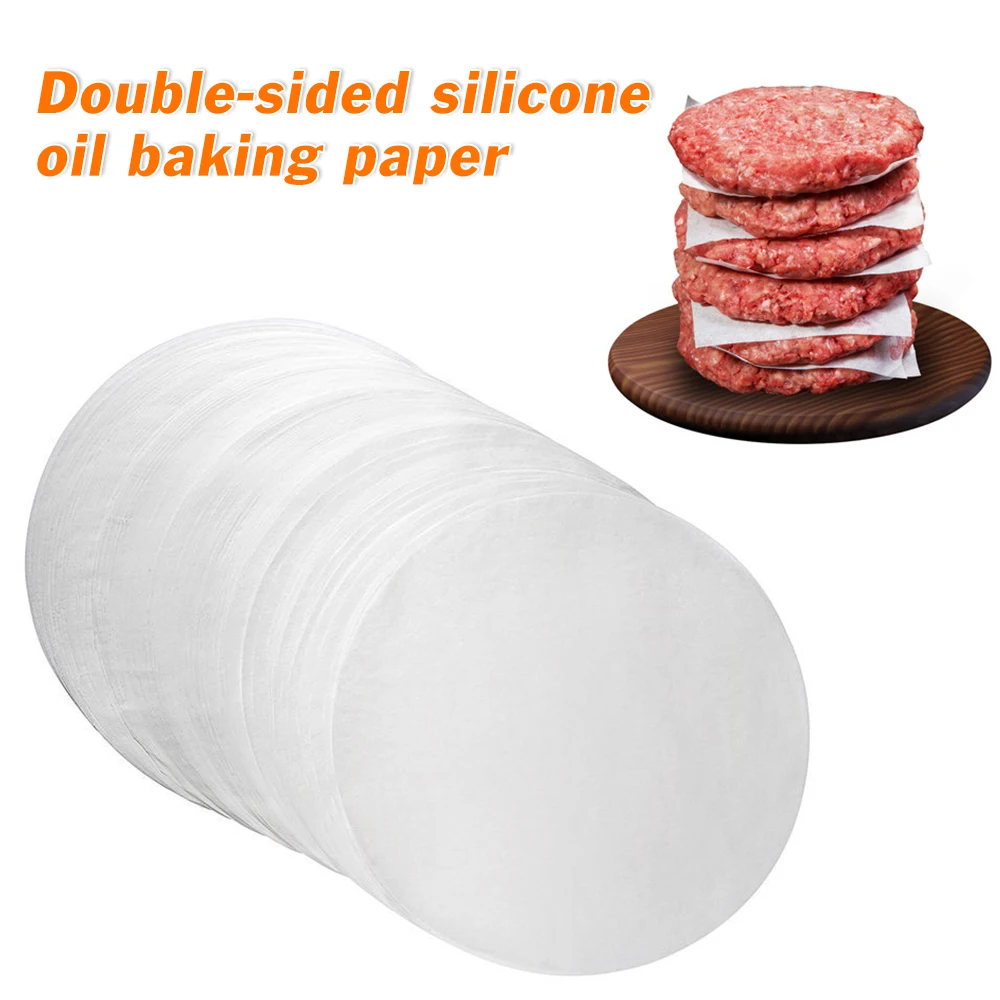 40pcs Round Baking Paper Meat Loaf 11cm Non Stick Wax For Oven And Electronic BBQ Meatloaf Stacking | Дом и сад