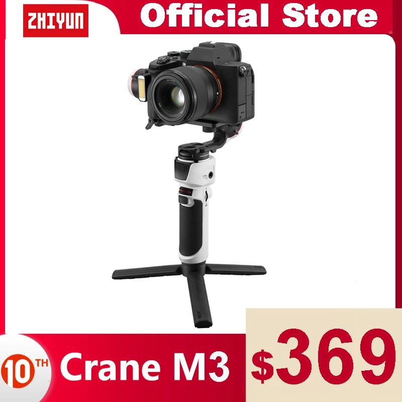 ZHIYUN официальный кран M3 Gimbal Для беззеркальных камер смартфон Экшн-камера Ручной