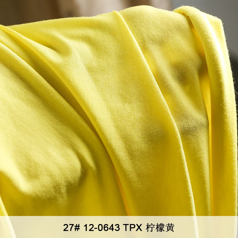 Sustainable Cotton Spandex Jersey Fabric for Women’s Dresses, Opaque Finish