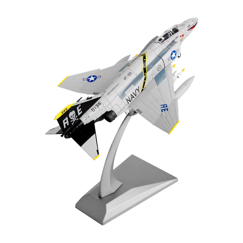 1/100 масштабная военная модель F-4 Phantom II VF-84 истребитель Джолли Роджерс литой металлический самолет модель игрушки для мальчиков коллекция подарок