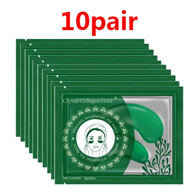 10pair style 3 10 пар, Золотая маска для глаз с кристаллами, коллагеновые патчи для глаз, восстанавливающая сухую кожу, маска для глаз, темные круги, удаляющая антивозрастную увлажняющую маску для лица - Цвет: 10pair style 3