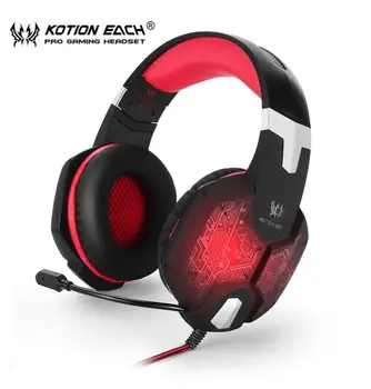 

New EACH G1000 Deep Bass Gaming Headphone Stereo Surround Over Ear Headset 3.5mm+USB Headphones With Mic LED Light For PC Gamer