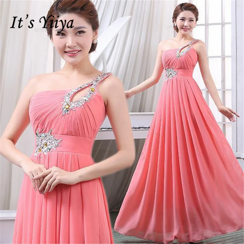 Bridesmaid Dresses For Women It' Yiiya BR284 One Shoulder Elegant Long Wedding Guest Dress 2020 Crystal A Line Bridesmaid Dress Bridesmaid Dresses For Women It' Yiiya BR284 One Shoulder Elegant Long Wedding Guest Dress 2020 Crystal A Line Bridesmaid Dress