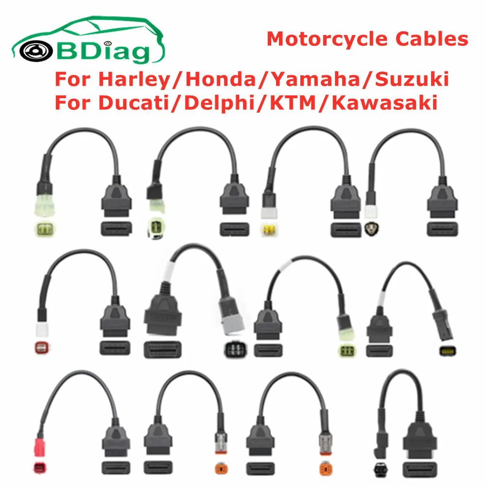 Разъем OBD2 для мотоцикла YAMAHA 3/4pin HONDA 4Pin KTM 6pin Harley/Ducati Moto OBD Удлинительный кабель |