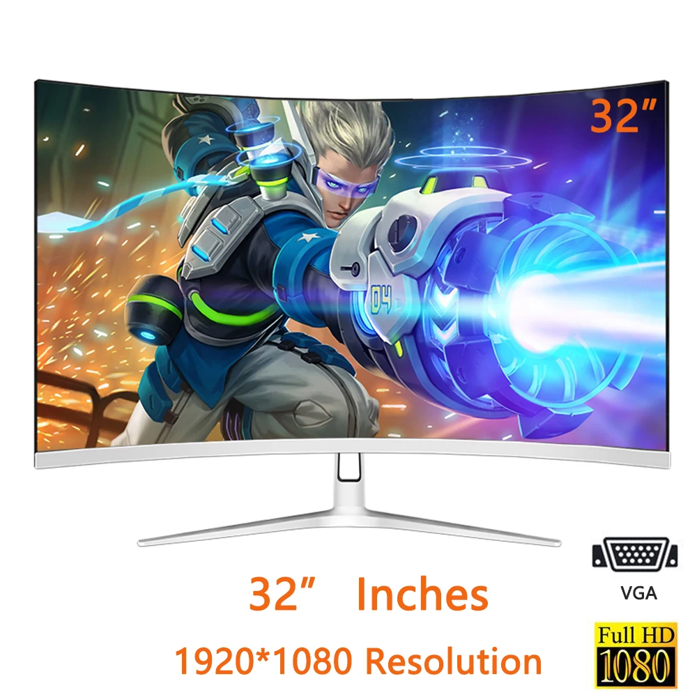 32-inch IPS 1920 * 1080-pixel HD 1080P LED display game contest curved widescreen 16:9 VGA / HDMI |