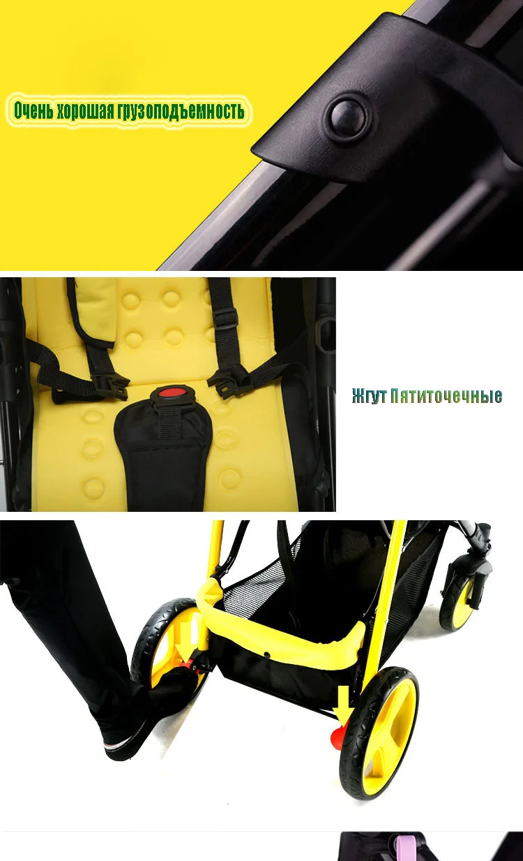 Luxury baby stroller scientific design folds easily and conveniently 0-3 years  carrying capacity steel frame EVA wheels