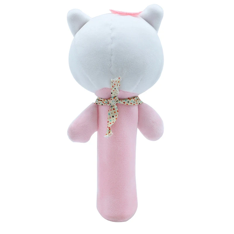 Kawaii Baby Toy Plush Doll Rattles Elephant And Cat Sound Hand Educational Kid Cute Stuff Gift Child Animals