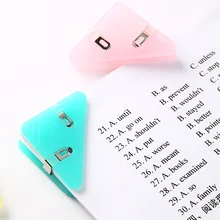

5Pcs Plastic Corner Clip Notes Test Paper Storage Folder Triangle Folder Student Office Stationery Binding Supplies Accessories