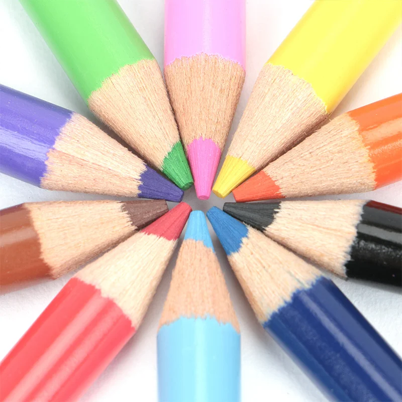 Mini crayons de coloriage pour enfants, ensemble de couleurs, outils de  dessin d'art pour enfants, peinture, nettoyage, pré-perforé, étudiant,  école - AliExpress