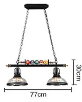 2 heads american glass Chandeliers indoor lighting lustre modern chandelier lights for dining room restaurant living room - Цвет абажура: 2 heads