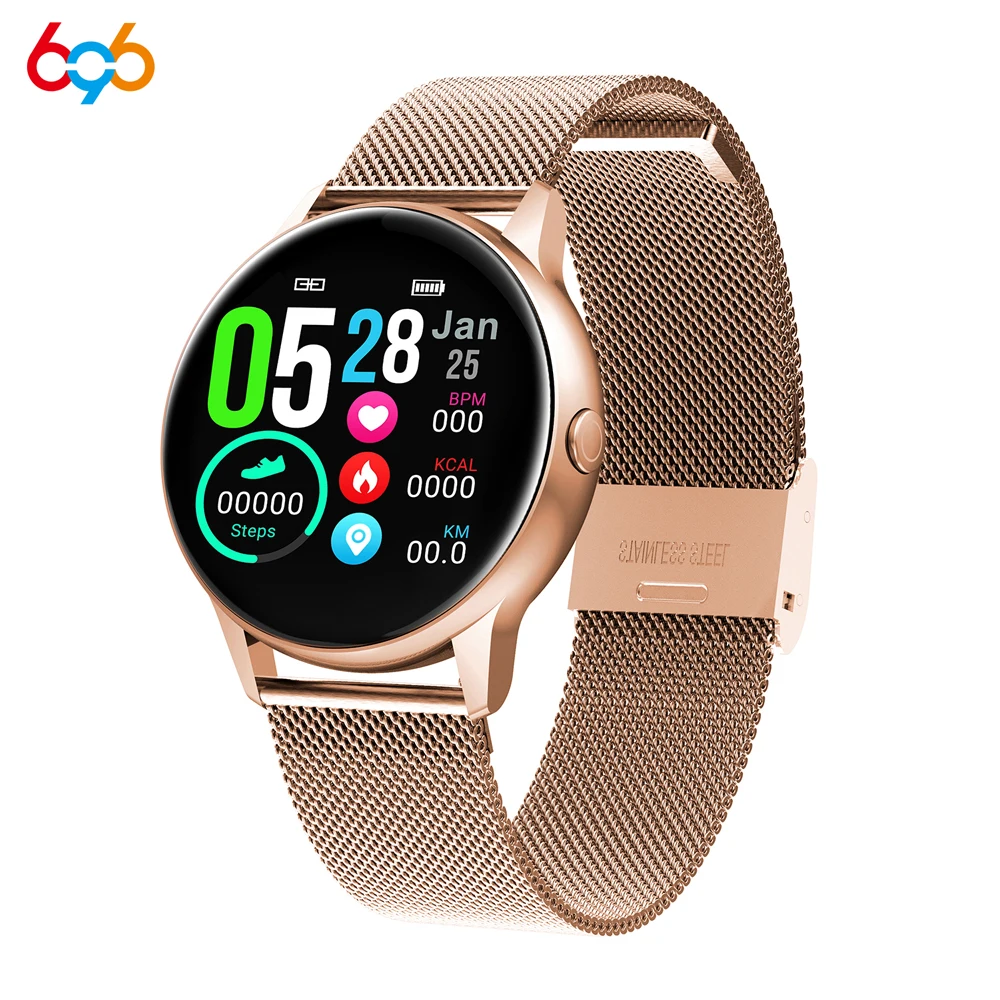 

696 DT88 Smart Watch Female 1.22inch Color Screen Women Device Heart Rate Monitor Sports Smartwatch Waterproof Wearable