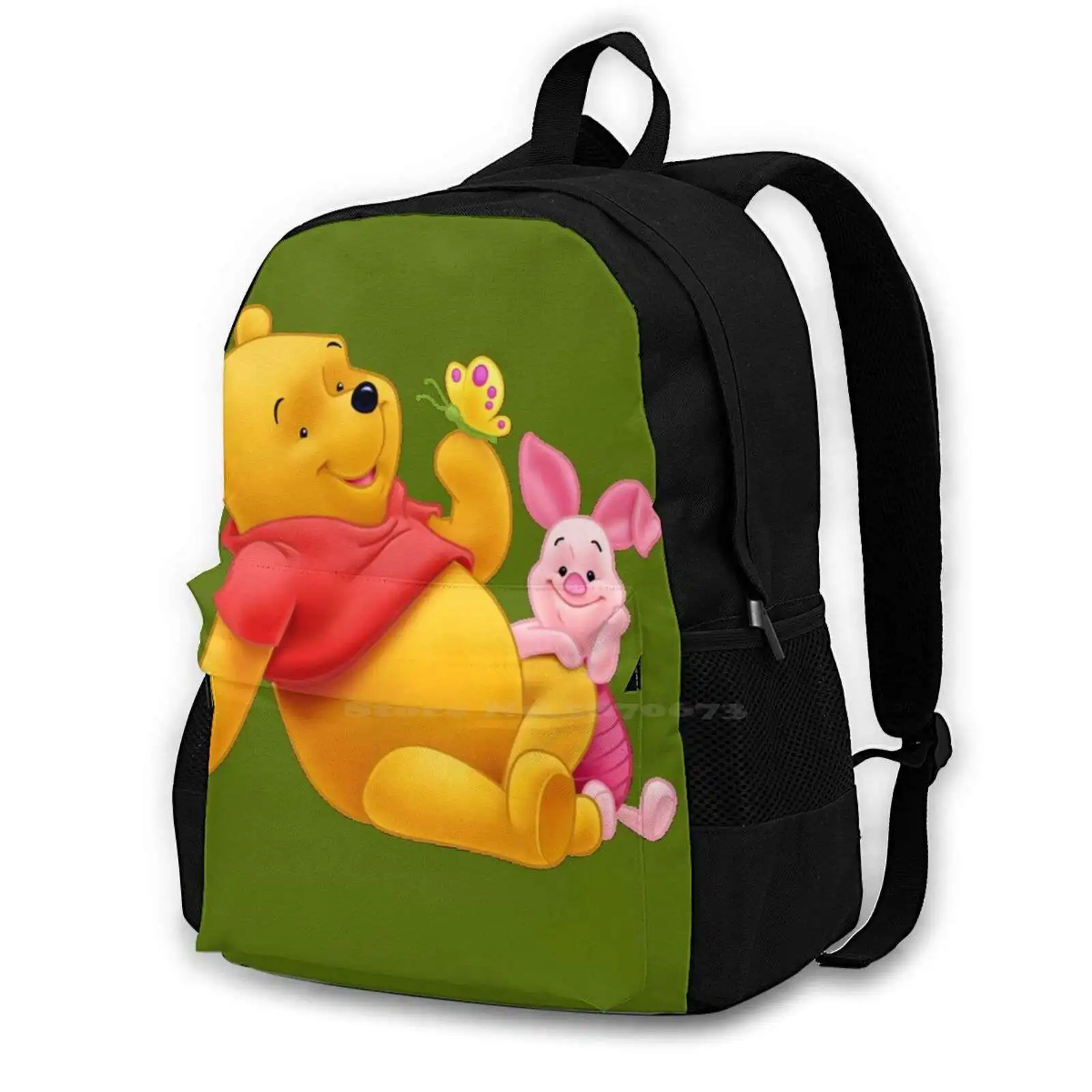 

Bear With Butterfly Travel Laptop Bagpack Fashion Bags Bear Butterfly Animal Animals Cute Kids Funny Unique Baloo