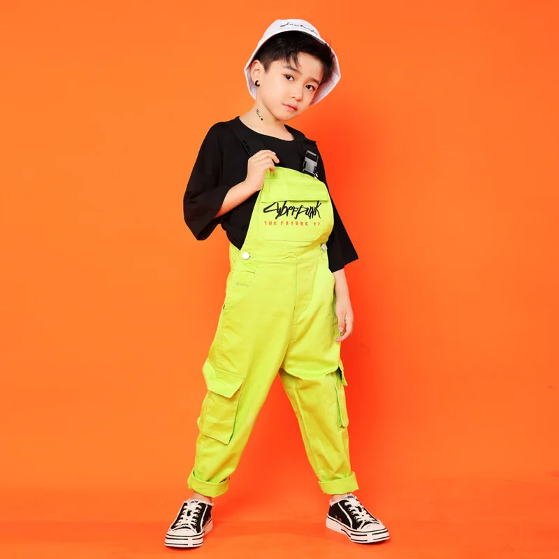 

Hip Hop Summer Autumn And Winter Children CHILDREN'S Overalls Hip Hop Loose-Fit Fluorescent Popular Brand Hip Hop Baggy Pants Ch