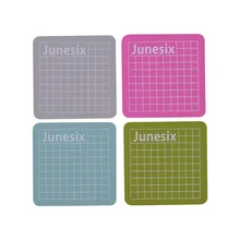 Junesix 6x6 см мини бумагорез для резки двухсторонний с сеткой дизайн нескользящая разделочная доска ПВХ для художественных и ремесленных проектов