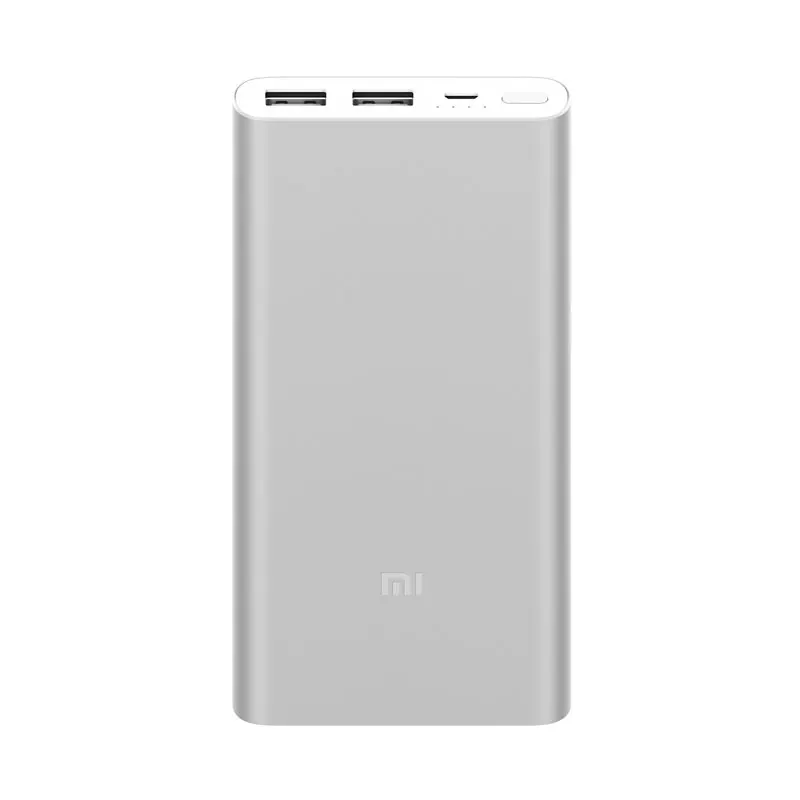 Silver Xiaomi Mi внешний аккумулятор 2 10000 мАч двойной USB выход 18 Вт Быстрая зарядка 10000 мАч Внешний аккумулятор - Цвет: Silver