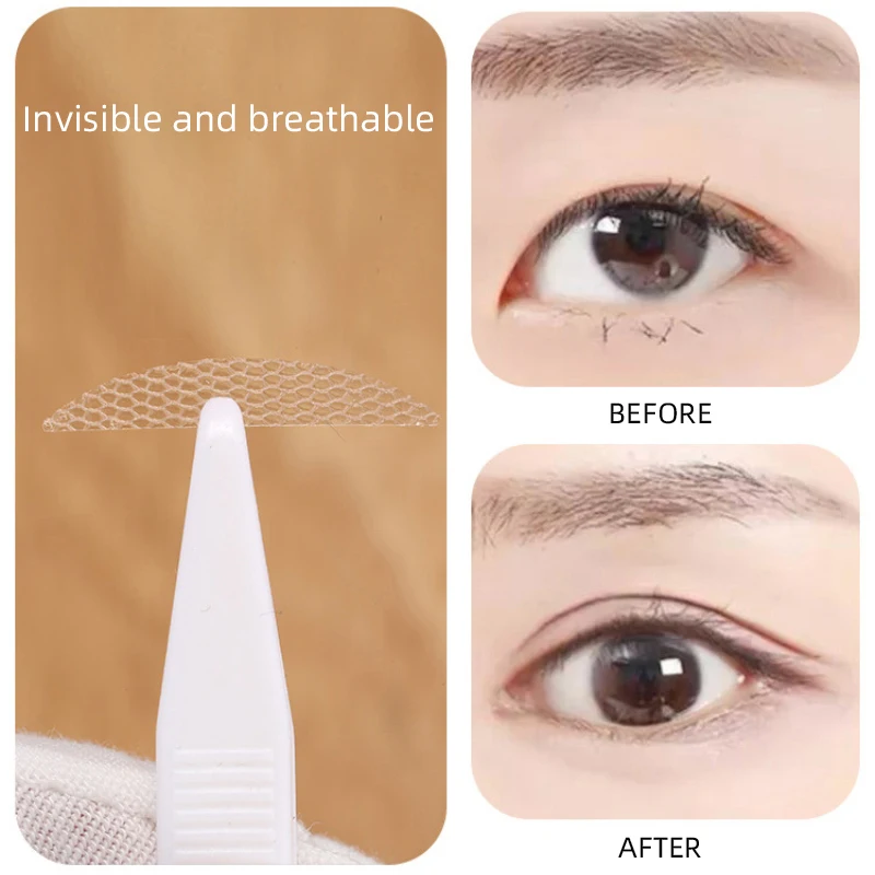 Lace Double Eyelid Stickers Beauty Fine-tuning And Magnification Invisible Eyelid Stickers Eye Makeup 1/3/5/6/7 Sheets double fold eyelid tape
