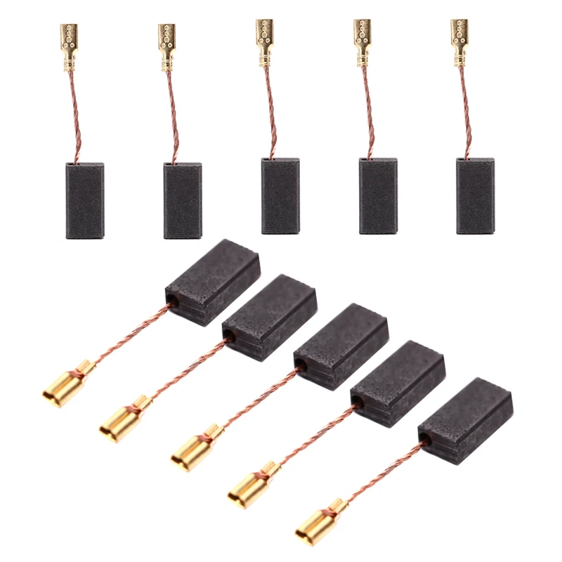 10PCS Mini Drill Electric Grinder Replacement Carbon Brushes Spare Parts for Electric Motors Dremel Rotary Tool 15*8*5mm