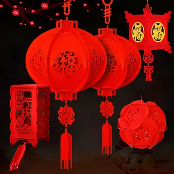 

Chinese New Year Lucky Decoration Hanging on Red Letter Cloth Lantern for 2020 Rat