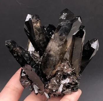 

Irregular!!!Natural Black Crystal Clusters, Meditative Reiki Healing Home Decor Gifts