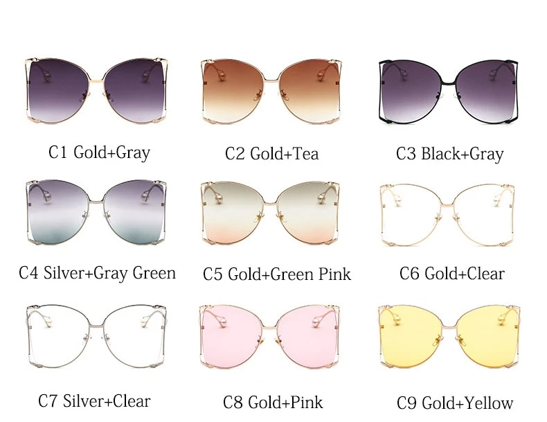 Новые брендовые дизайнерские очки с полуоправой, женские квадратные жемчужные солнцезащитные очки для женщин, модные негабаритные прозрачные розовые очки для девушек