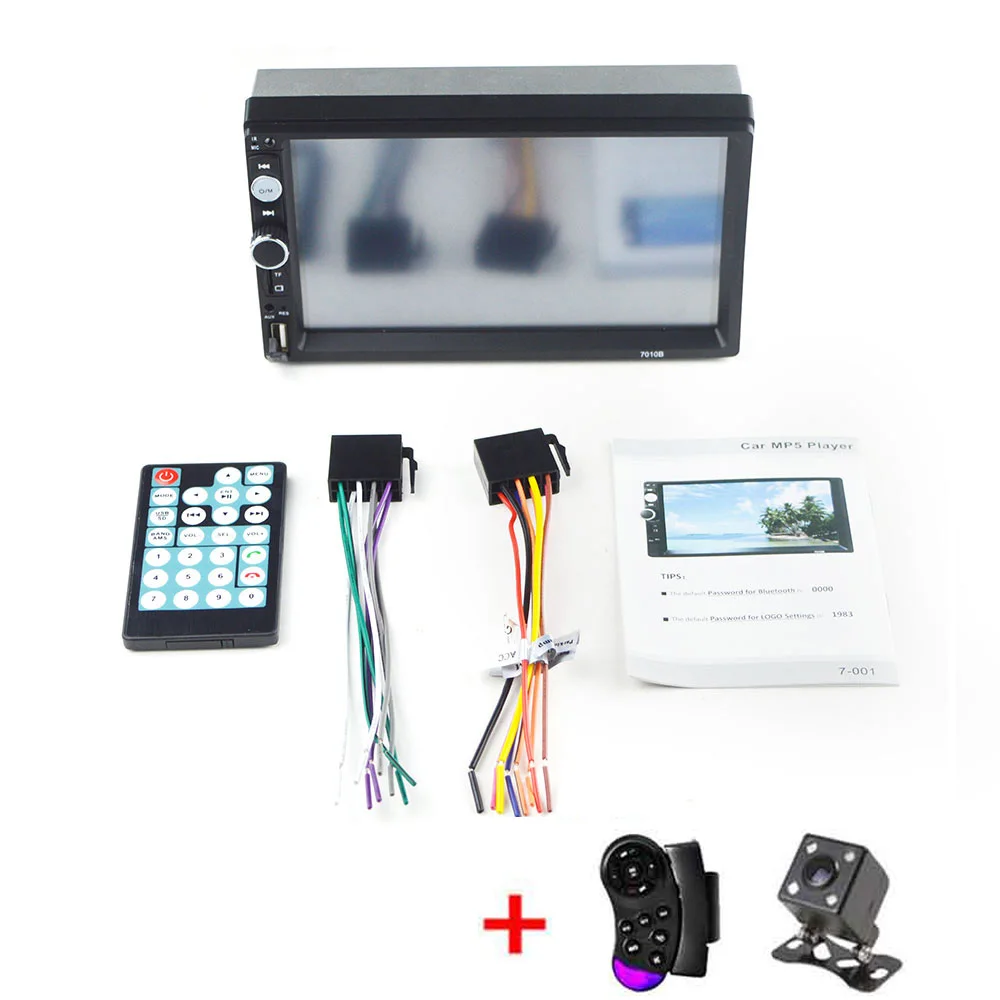 control and camera Автомобильный Семья автомобильный радиоприемник 2 Din стерео Bluetooth 7 дюймов Сенсорный экран Авто Аудио авто радио Зеркало Ссылка FM MP5 USB AUX заднего вида Камера - Цвет: control and camera