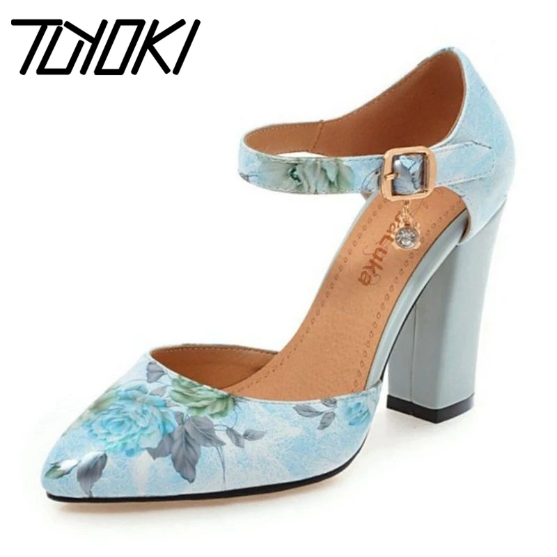 Tuyoki Size 31 46 Sexy Women Pointed Toe High Heel Sandals Flower Pumps