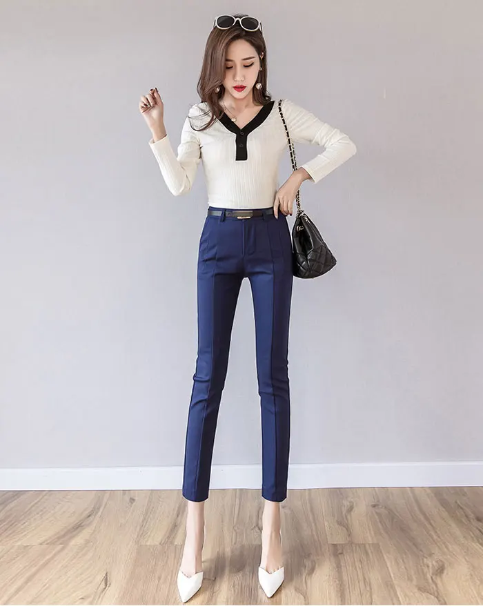 Брюки женские новые капри длиной до щиколотки женские леггинсы Pantalon Femme рабочая одежда тонкие с высокой талией эластичные повседневные женские брюки