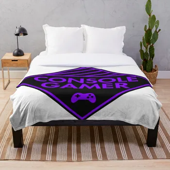 

Drop Shipping Printed Throw Blanket Sherpa Fleece Soft Blanket Flannel Rug Home Decoration For Bed Console Gamer Purple
