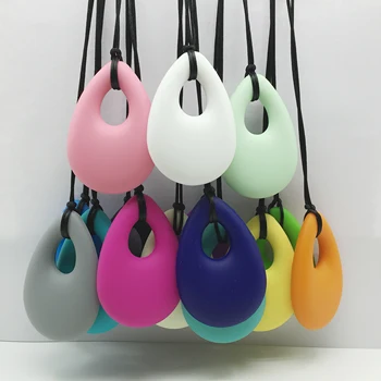 

Baby Teether Silicone Teardrop Pendant Baby Teething Necklace Teether Autism Sensory Chewing