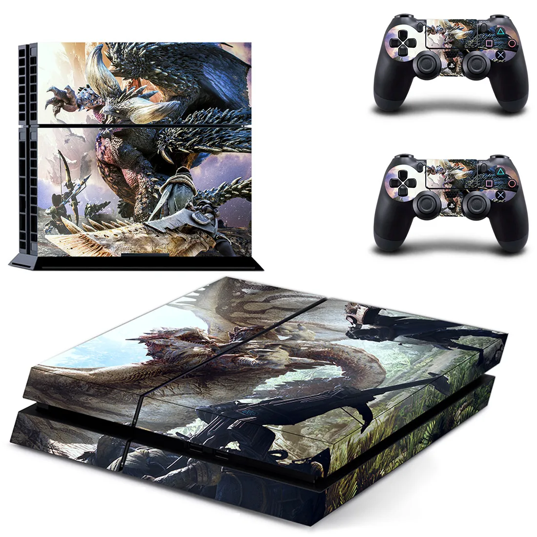 Наклейка для PS4 s Monster Hunter: World PS 4 Skin sticker Play station 4 наклейки Pegatinas для консоли playstation 4 и 2 контроллера