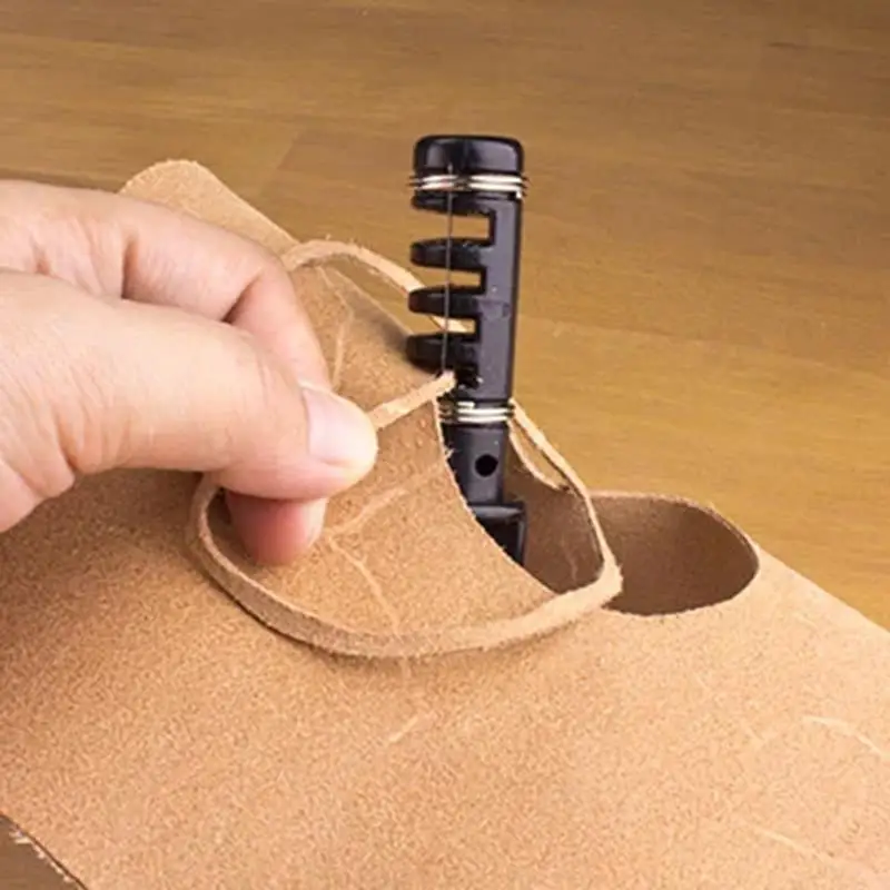 1 шт. " поворотный инструмент для кожевенного ремесла кожаный ремешок резак ручной инструмент с 3 лезвиями DIY кожаный режущий инструмент