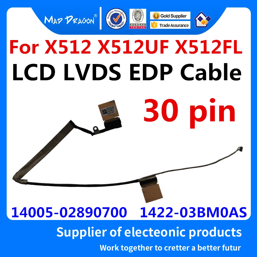 NEW original LCD LVDS SCREEN FLEX Cable For ASUS X512 X512UF X512FL X512FA 1422-03BM0AS 14005-02890700 | Компьютеры и офис