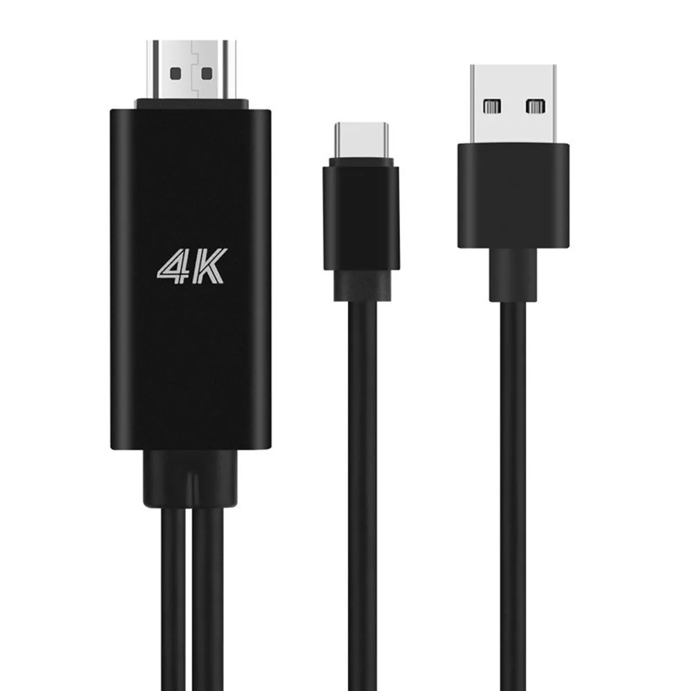 Ouhaobin(Ouhaobin) Type-C USB-C к HDMI HDTV 4K кабель адаптера с источником питания от USB для Samsung Galaxy