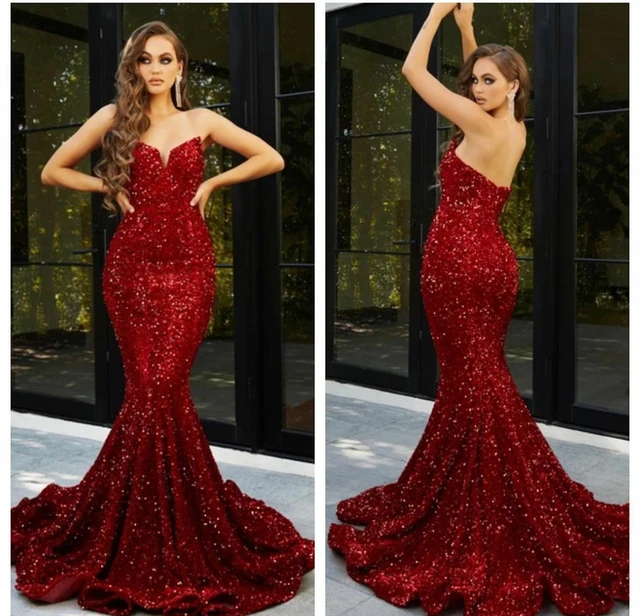 Red Luxury Evening Dress | Evening Wedding Dresses | Formal Occasion Dresses  - Red - Aliexpress