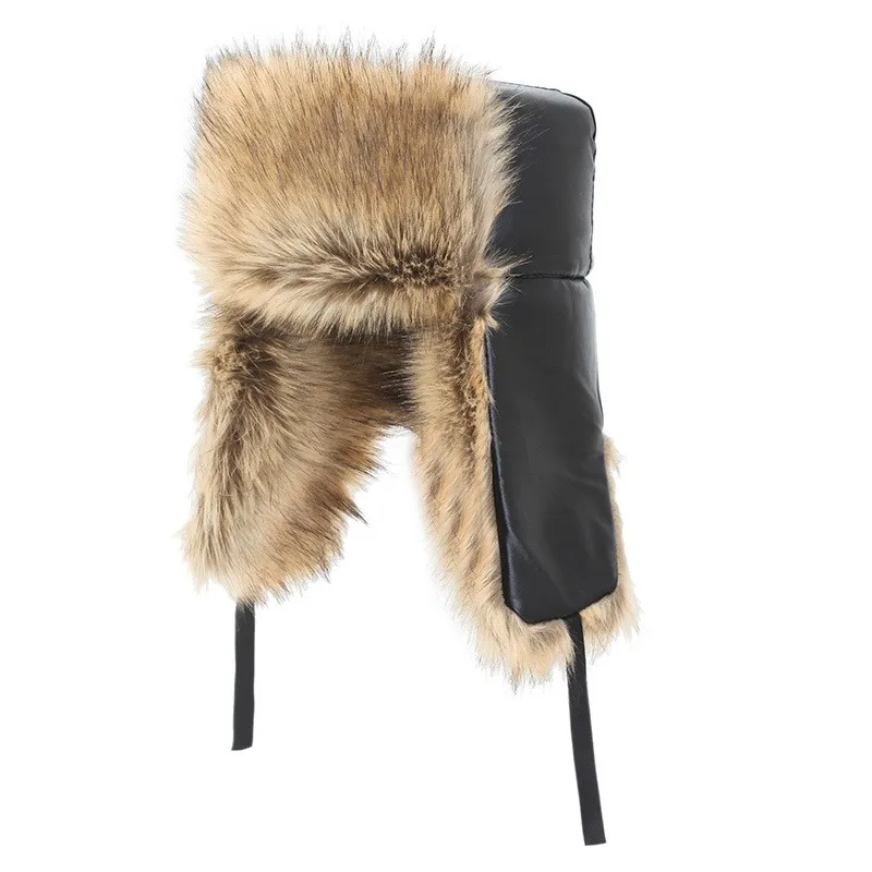 Уличная шапка-бомбер, ветрозащитная шапка, защита ушек, толстая велосипедная шапка, зимняя теплая шапка для катания на лыжах, охоты