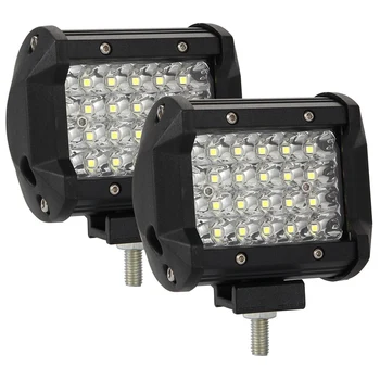 

60W 6000LM 4 Inch Light Bar Work Light Spotlight LED Light Bar for Truck Driving Jeep Offroad Boat Car Tractor 4X4 SUV ATV, 2Pcs